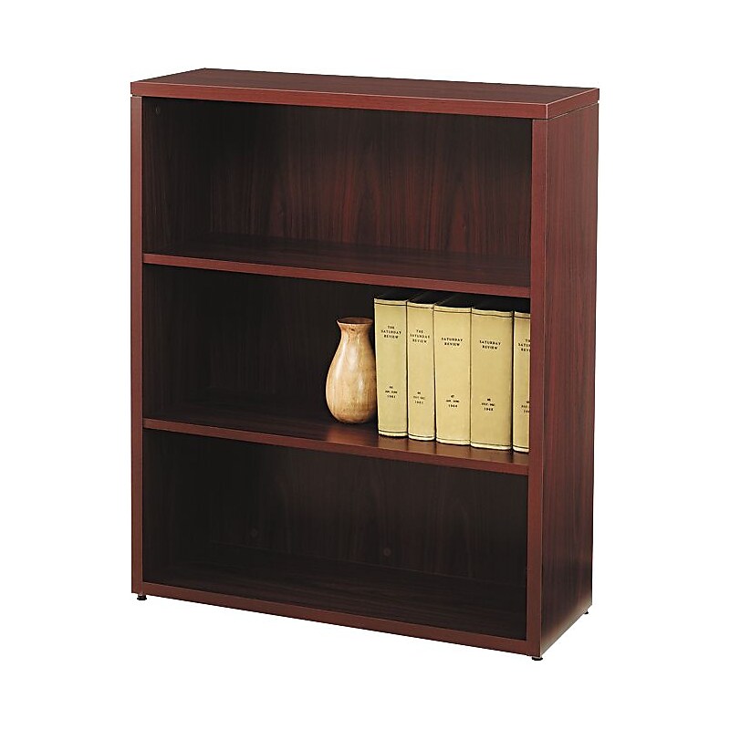HON 10500 Series 3-Shelf Bookcase, 43 3/8"H x 36"W x 13 1/8"D, Mahogany (HON105533NN) image 1