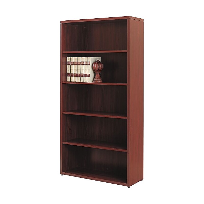 HON 10500 Series 5-Shelf Bookcase, 36"W x 13.13"D x 71"H, Mahogany (HON105535NN) image 1