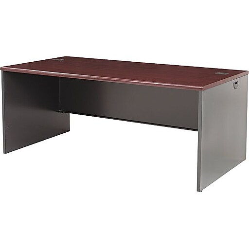 Shop Staples for 72X36" (6" conference overhang) Mahogany/Charcoal Desk