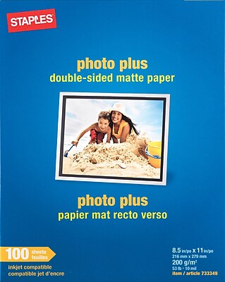 staples matte photo paper