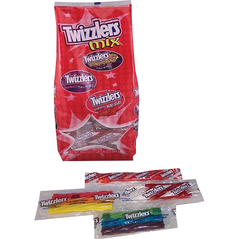Twizzlers Assorted Twisted Punch, Wild Berry Pull-n-Peel and Strawberry Licorice, 20.6 oz (20877) image 1