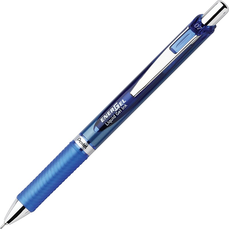 Pentel EnerGel RTX Deluxe Retractable Gel Pen, Medium Point, 0.7mm, Blue Ink (PENBLN77C) image 1