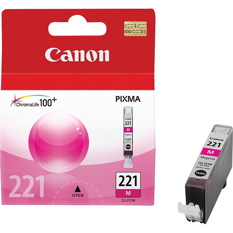 Canon 221 Magenta Standard Yield Ink Cartridge   (2948B001) image 1