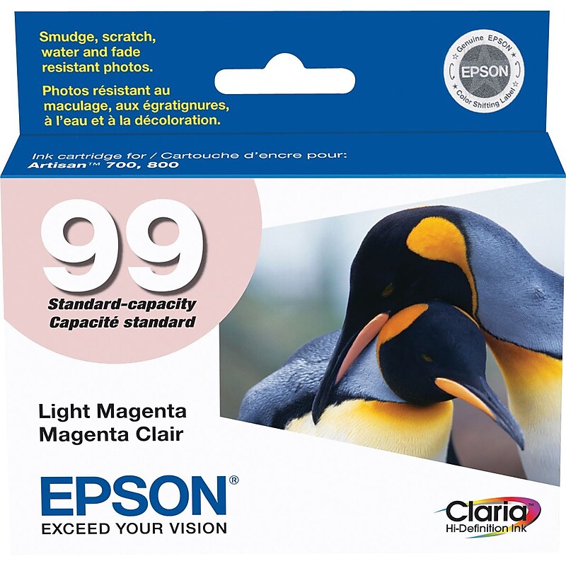 Epson T99 Light Magenta Standard Yield Ink Cartridge   (T099620-S) image 1