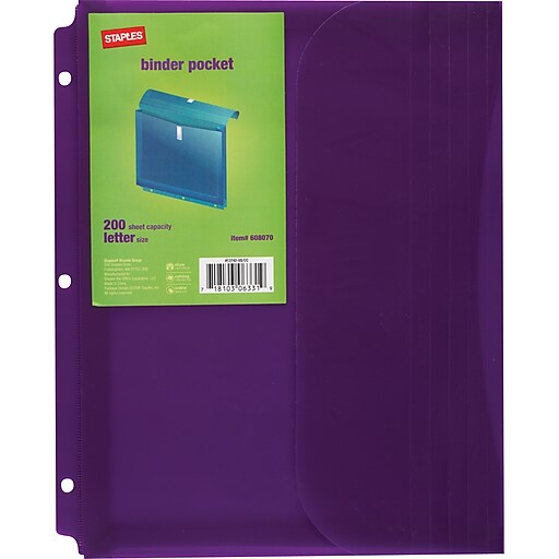 Staples® Binder Pocket (13742CC) at Staples