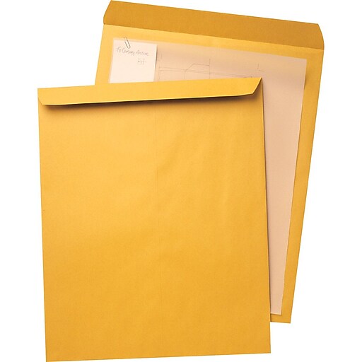 Quality Park Ungummed OpenEnd Jumbo Envelopes, 14" x 18", Brown, 25/Bx