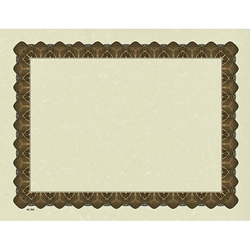 Great Papers® Parchment Certificates with Metallic Gold Border, 25/Pack