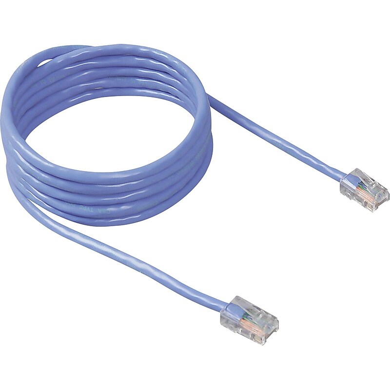 Belkin 3' Snagless CAT-5e, 10/100Base-T Patch Cables, Blue image 1