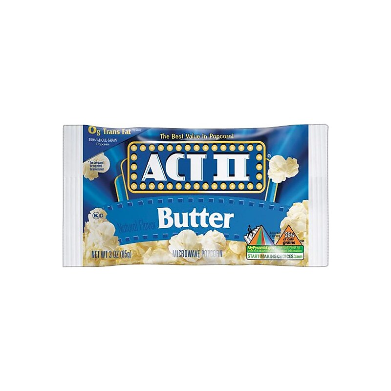 ACT II Microwave Popcorn, Butter Flavor 36 Bags/Box image 1