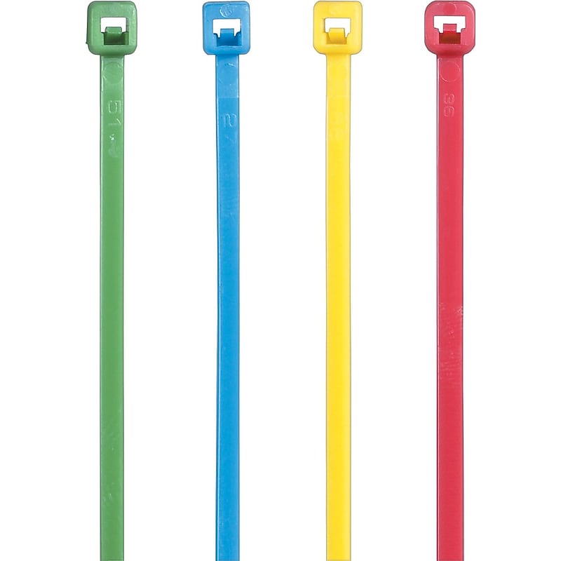 8" Color Cable Ties, Red (CT444B) image 1