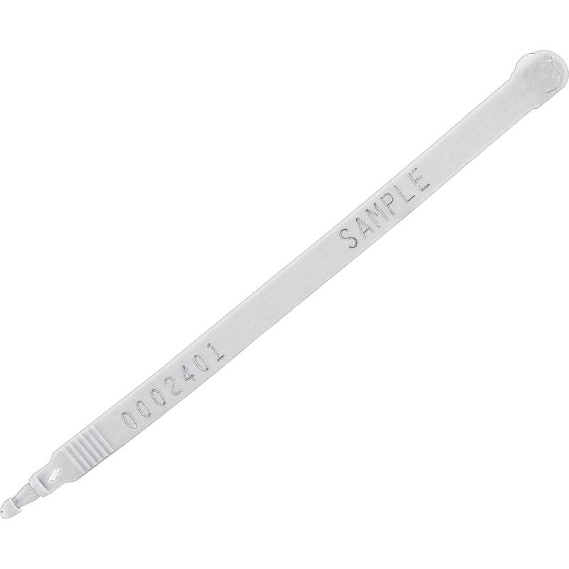 Plastic Truck Seals, 3/8" x 7 1/2", White, 100/Case (SE1027W) image 1