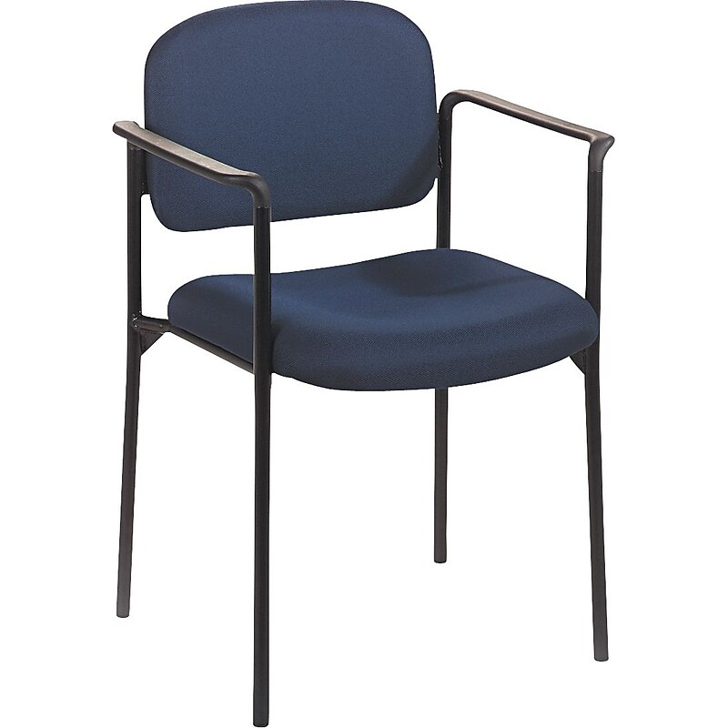 HON Scatter Fabric Stacking Guest Chair, Fixed Arms, Navy (BSXVL616VA90) image 1