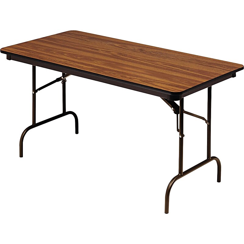 Iceberg® Premium Wood Laminate Folding Tables, 60x30", Oak image 1
