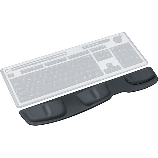 Fellowes Keyboard Palm Support, Leatherette, Black Staples