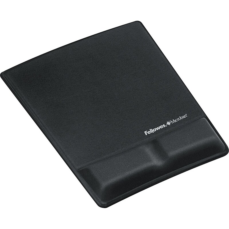 Fellowes Wrist Support Gel Mouse Pad/Wrist Rest Combo, Black (9181201) image 1