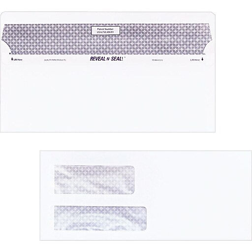 Staples RevealnSeal SelfSealing Security Tinted Double Window 10