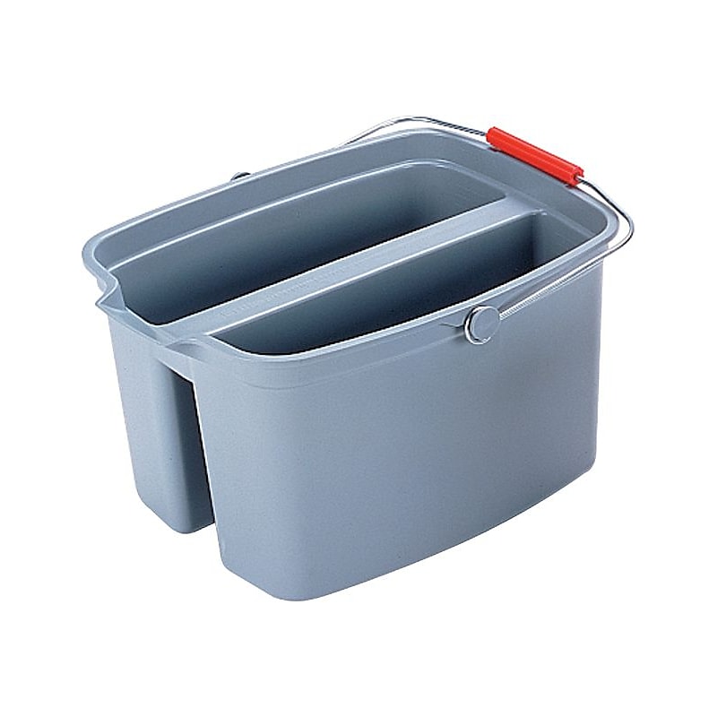 Rubbermaid® Brute® Plastic Utility Double Pail, Gray, 19 Quart, 10"H x 18"W x 14 1/2"D image 1