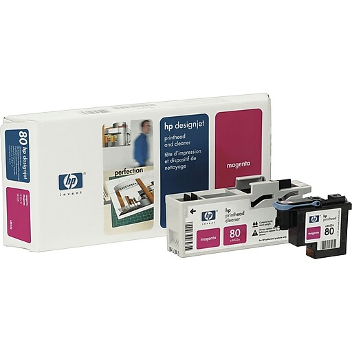 HP 80 Magenta Printhead and Cleaner (C4822A) Staples