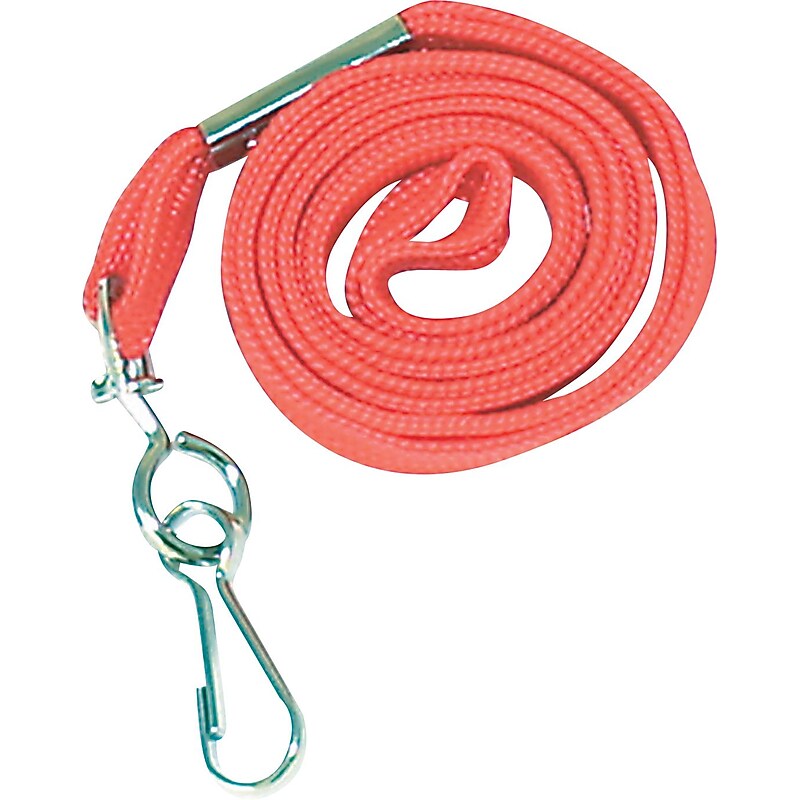 Advantus 36" Deluxe Neck Lanyard, Hook Style, Red, 24/Box (AVT75425) image 1