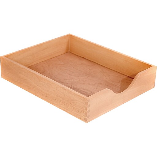 Carver Stackable Genuine Wood Desk Trays, Standard, Letter Size