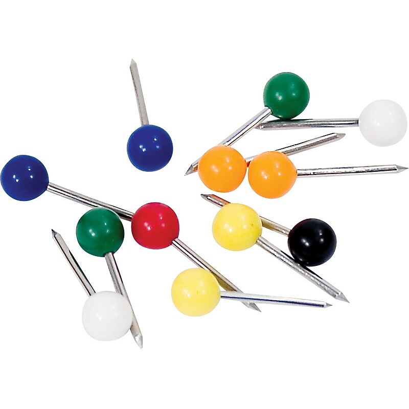 Advantus Gem Map Tacks, Assorted, 100/Pack (MTA) image 1