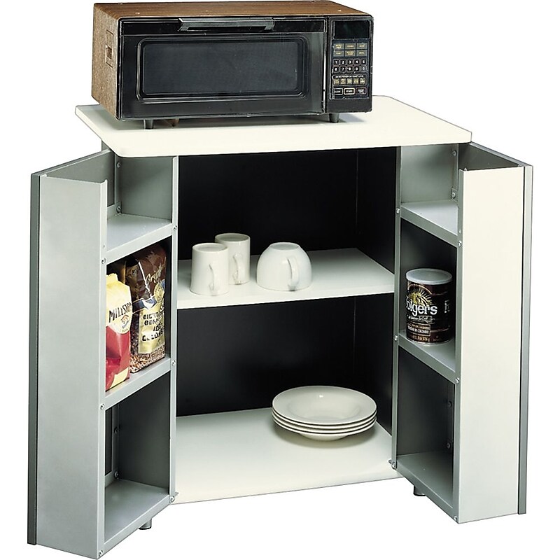 Advantus® Vertiflex Beverage Carts Melamine, Black/White image 1