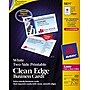 Avery Clean Edge Business Cards, 2" x 3 1/2", Matte White, 200 Per Pack (5871)~#|#~s0278480_sc7