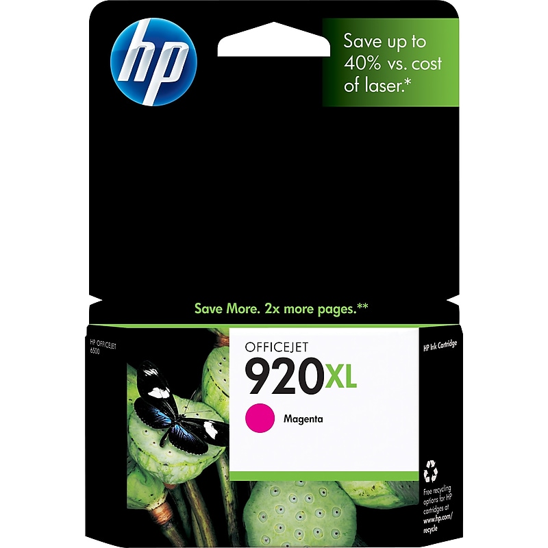 HP 920XL Magenta High Yield Ink Cartridge, Prints Up to 700 Pages (CD973AN#140) image 1