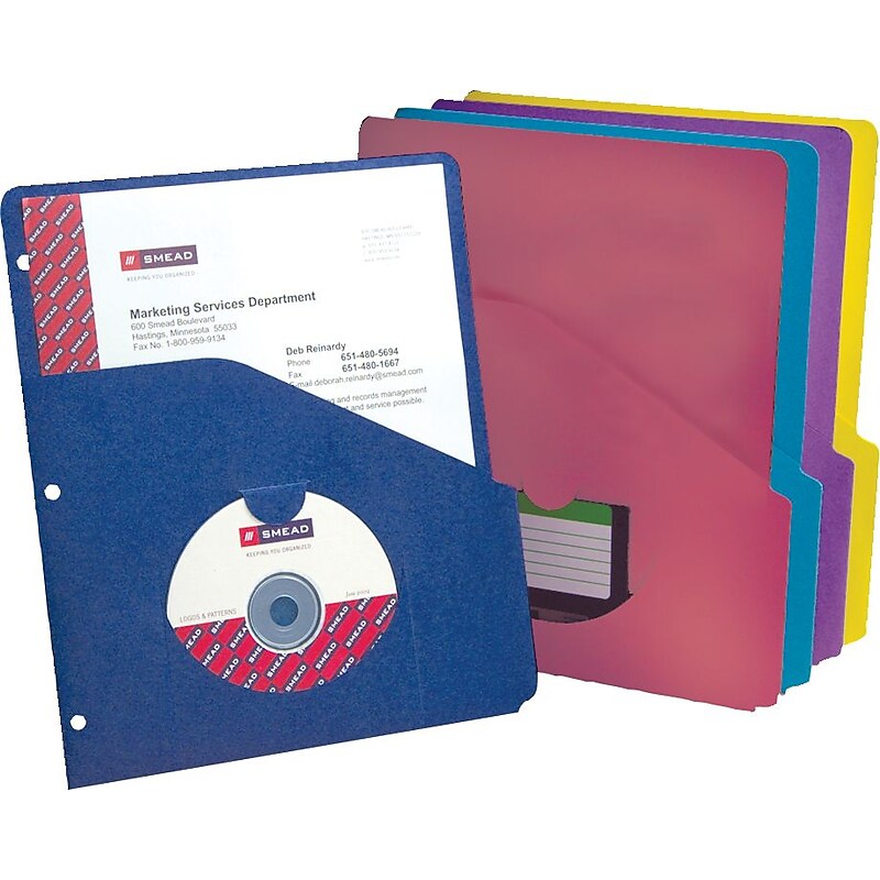 Smead Project Files, Assorted Colors, LETTER-size Holds 8 1/2" x 11", 10/Pk image 1