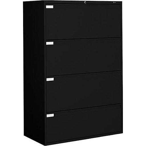 Shop Staples For Global Business Plus 4 Drawer Lateral File Black