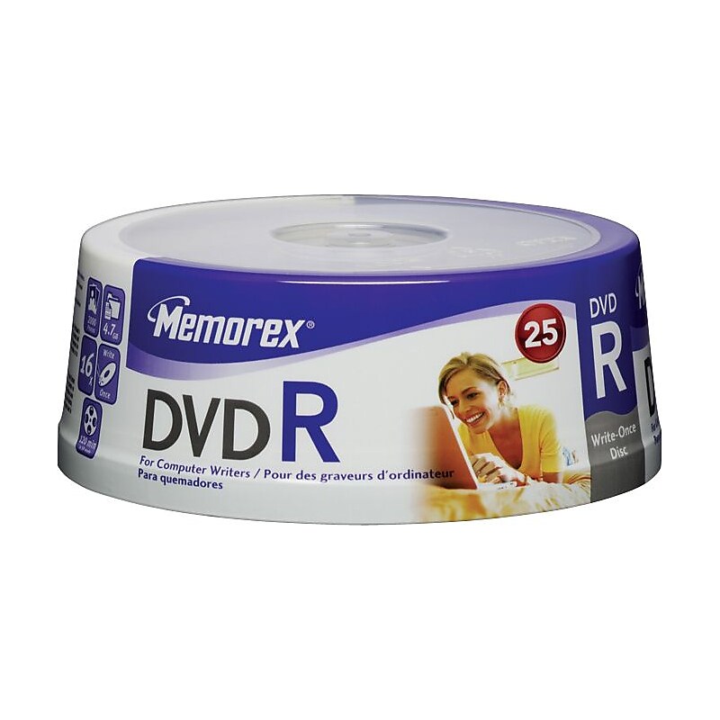 Memorex DVD R, 25/Pack, Spindle image 1
