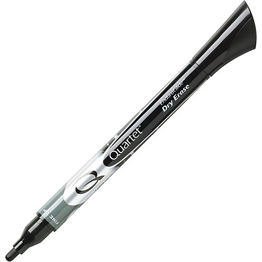 Quartet® EnduraGlide™ Fine Tip DryErase Markers, Black, Dozen Staples