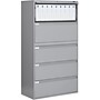 Global 9300P Series Business-Plus Lateral File Cabinet, Letter/Legal, 5-Drawer, Light Gray, 18"D~#|#~s0282503_sc7