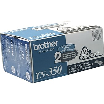 Brother TN-350 Black Standard Yield Toner Cartridge, 2/Pack (TN3502PK)