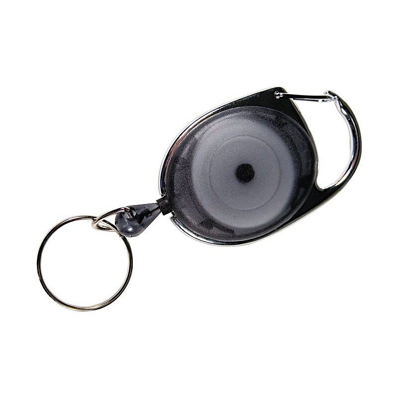 Advantus Lanyard Badge Reels, Black, 6/Pack (AVT75553) image 1