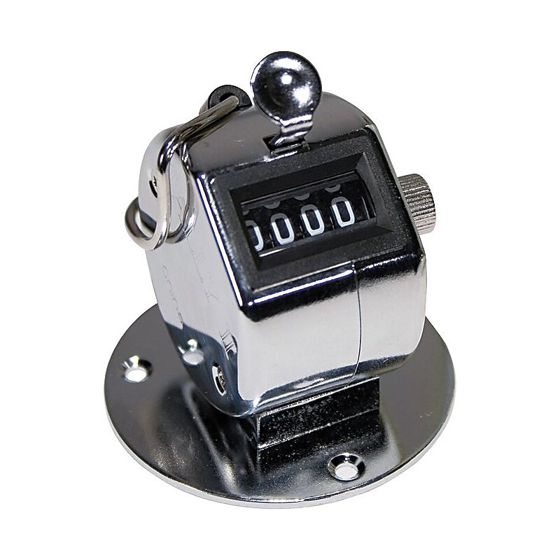 Tally ii desk model tally counter, registers 0-9999, chrome image 1