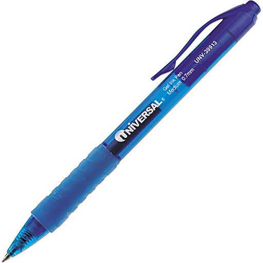 Shop Staples for Universal Retractable Gel Pen, Medium Point, Blue Ink