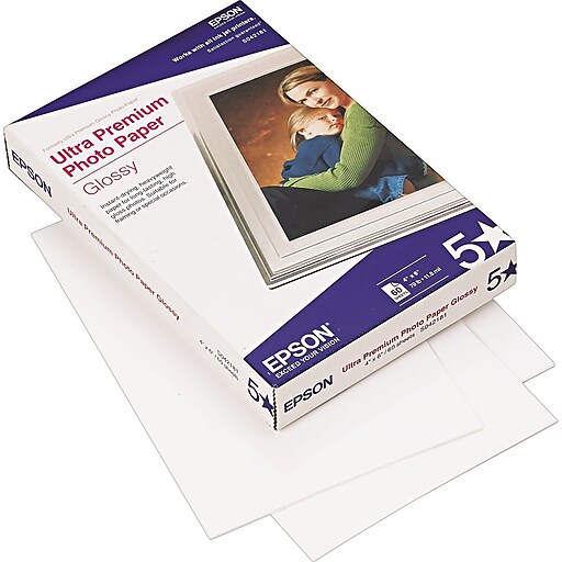 Shop Staples for Epson Ultra Premium Glossy Photo Paper, 4" x 6", 60