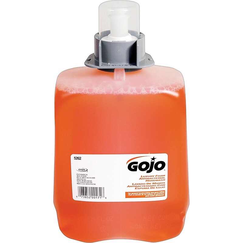 GOJO Luxury Antibacterial Foaming Hand Soap Refill for FMX 20 Dispenser, Orange Blossom Scent, 2000 ml., 2/Carton (5262-02) image 1