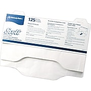 Scott Sanitary Toilet Seat Covers, White, 18" x 15", 125/Pack (7410)