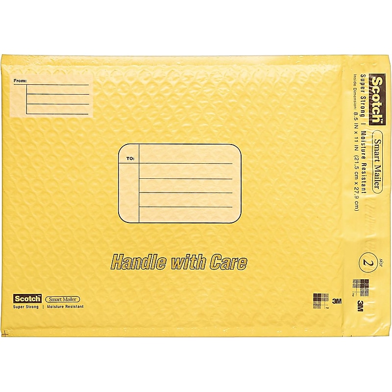 Scotch™ Poly Bubble Mailer, 8.5" x 11.25" (8914-ESF) image 1