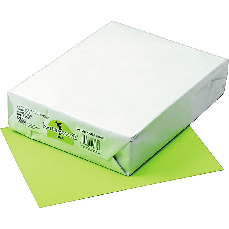 Pacon Kaleidoscope Multipurpose Colored Paper, Lime, 8 1/2" x 11", LETTER-size, 500 Sheets/Rm image 1