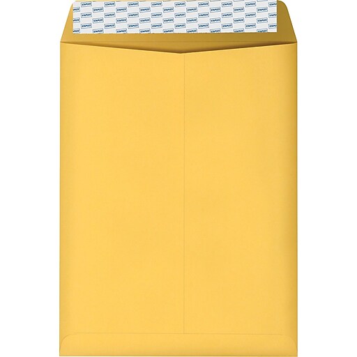 Staples Brown Kraft EasyClose Catalog Envelopes, 10" x 13", 100/Box