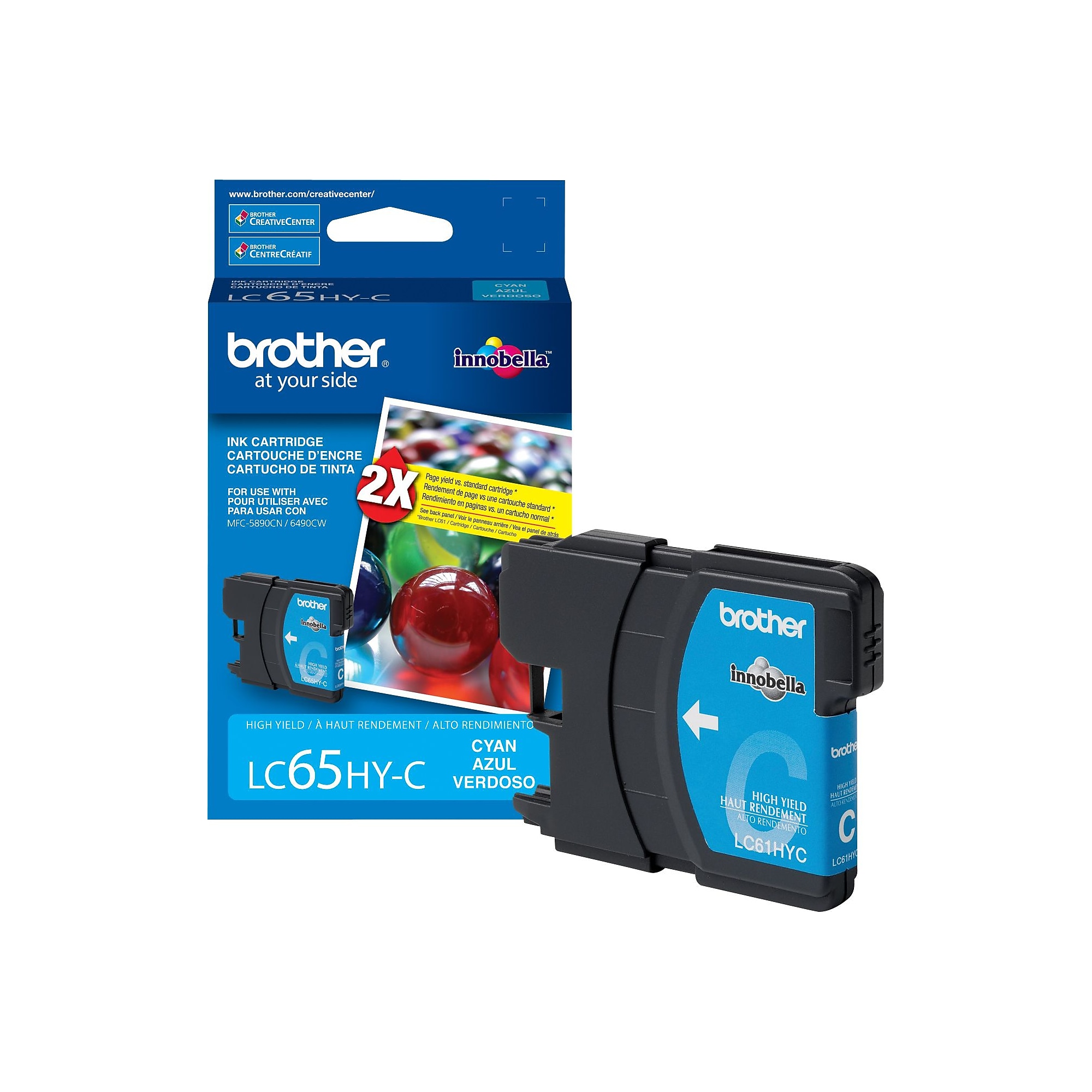Brother LC65HYCS Cyan High Yield Ink Cartridge, Prints Up to 900 Pages Sansujyuku sansujyuku.com