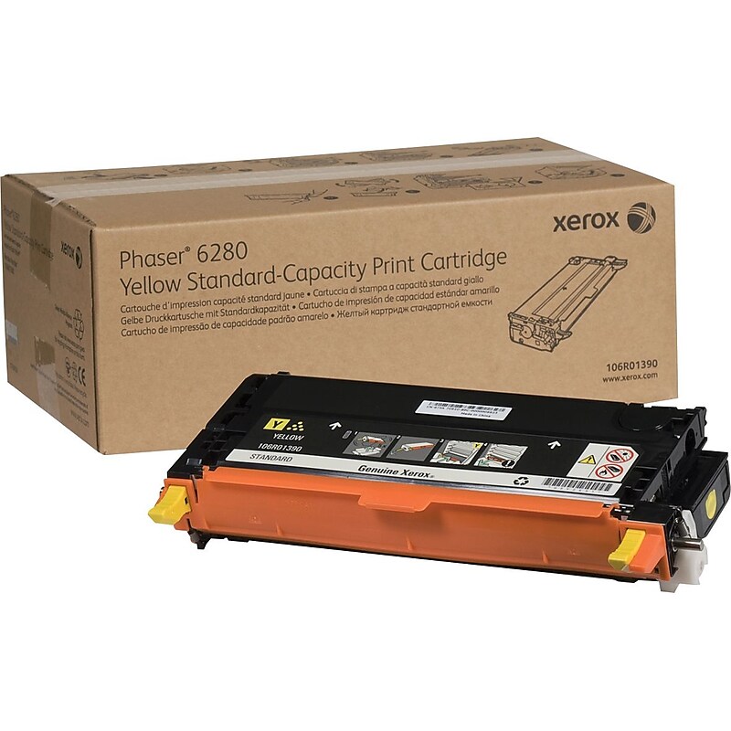 Xerox 106R01390 Yellow Standard Yield Toner Cartridge image 1