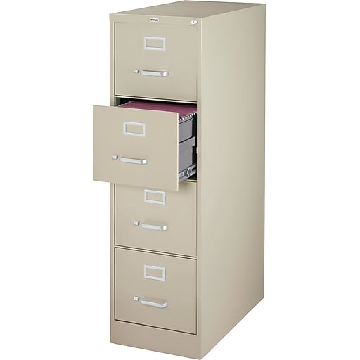 staples 4-drawer letter size vertical file cabinet, putty (26.5-inch