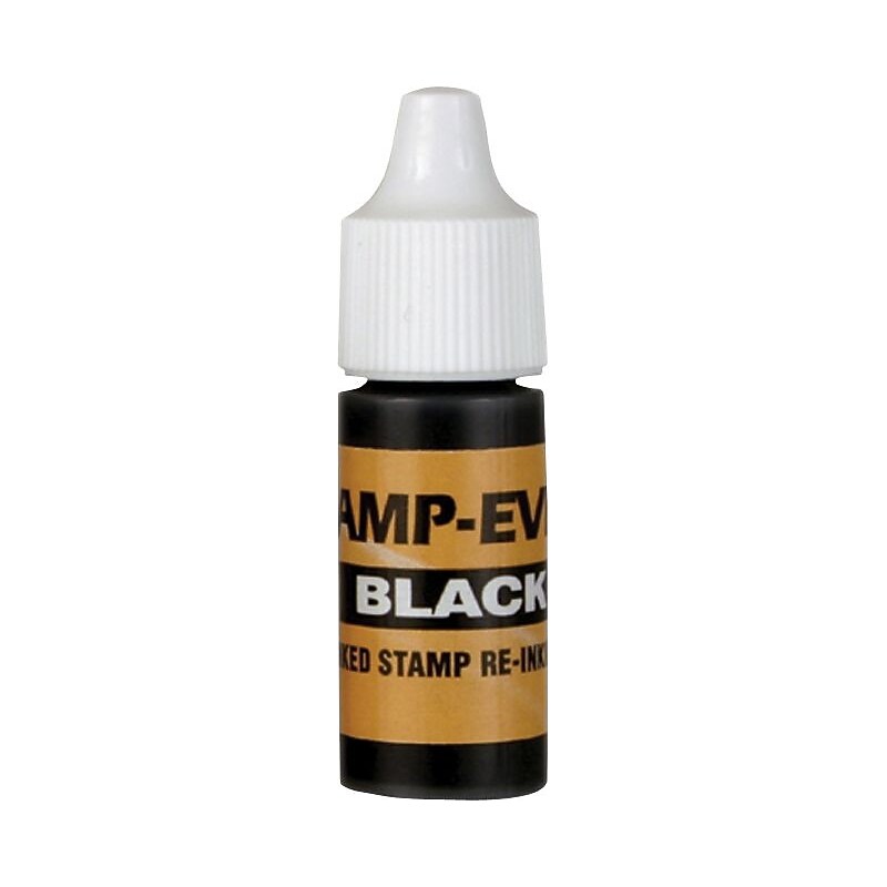 U.S. Stamp & Sign Ink Refill for Clik! and Universal Stamps, 7 ML Squeeze Bottle, Black Ink (IK60) image 1