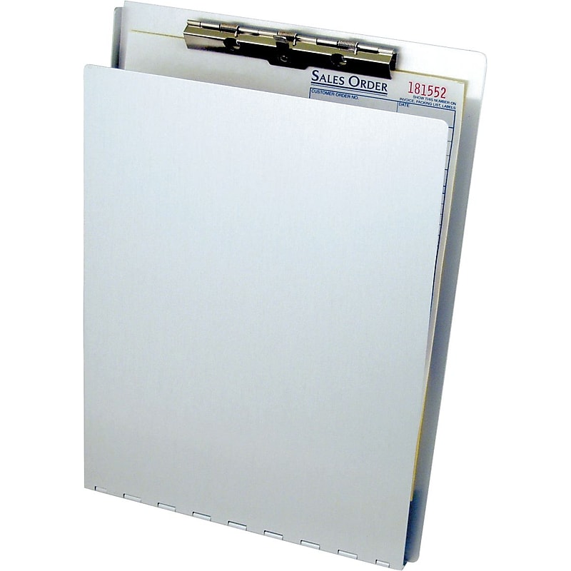 Saunders Aluminum Clipboard with Writing Plate, Letter, Silver, 8 1/2"W x 12"L image 1