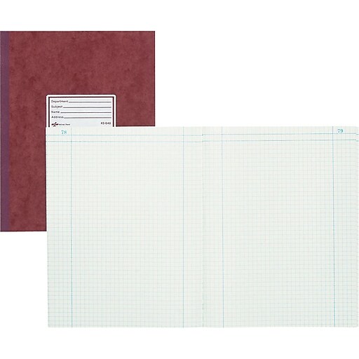 national brand quad ruled computation lab notebook 9 1
