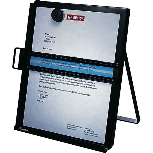 Kensington ® Metal Letter Size Copyholder, Black, 12 1/2"(H) x 9 1/4"(W